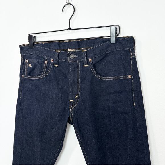 Ralph Lauren Double RL Stretch Skinny Fit Shuttle Woven Selvedge Denim Jean 30 - Picture 3 of 9